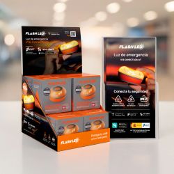 KIT EXPOSITOR 20 UNIDADES FLASHLED SOS TURISPORT