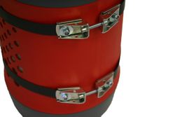 CAMPKO soporte de pared para cilindro de gas Ø 300 + 2 correas de acero inoxidable con tensor