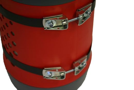 CAMPKO soporte de pared para cilindro de gas Ø 300 + 2 correas de acero inoxidable con tensor