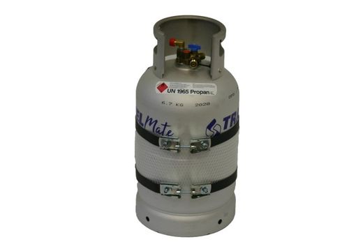 CAMPKO soporte de pared para cilindro de gas Ø 300 + 2 correas de acero inoxidable con tensor
