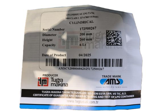 Deposito Cilindrico Ams 6L 200X260 Tugra