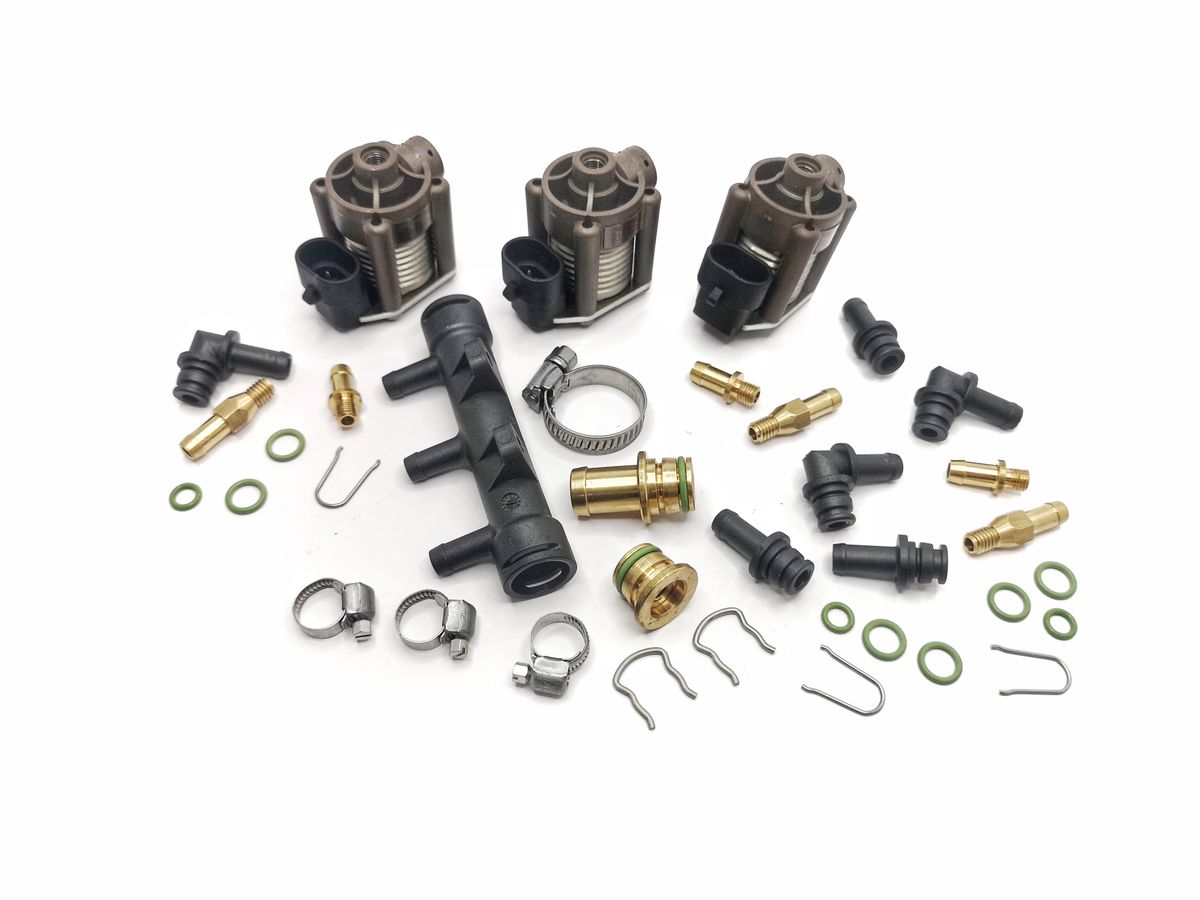 Rail De Inyeccion 3 Cilindros Inyectores Individuales Distribuidor Acw-03 Ac Stag