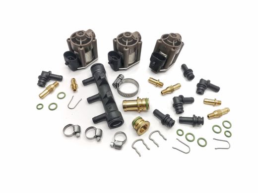 Rail De Inyeccion 3 Cilindros Inyectores Individuales Distribuidor Acw-03 Ac Stag