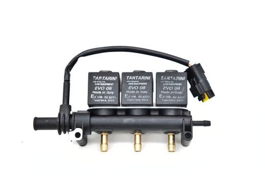 Rail De Inyeccion 3 Cyl Evo008 Con Sensor De Temperatura Tartarini