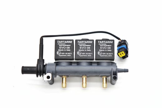 Rail De Inyeccion 3 Cyl Evo008G Con Sensor De Temperatura Tartarini